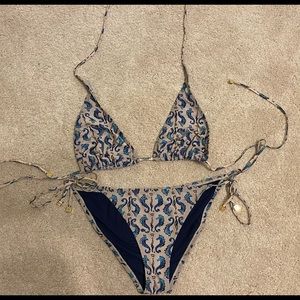 Tory Burch size small seahorse bikini